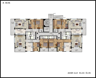 Erdem İnşaat / Şehzade Evleri ( B Blok Kat Planları )
