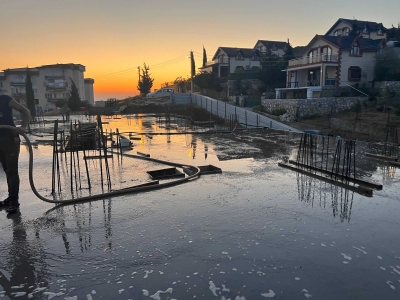 Orkide Evleri 1. Kat tabla beton sonrası sulama sistemimiz.